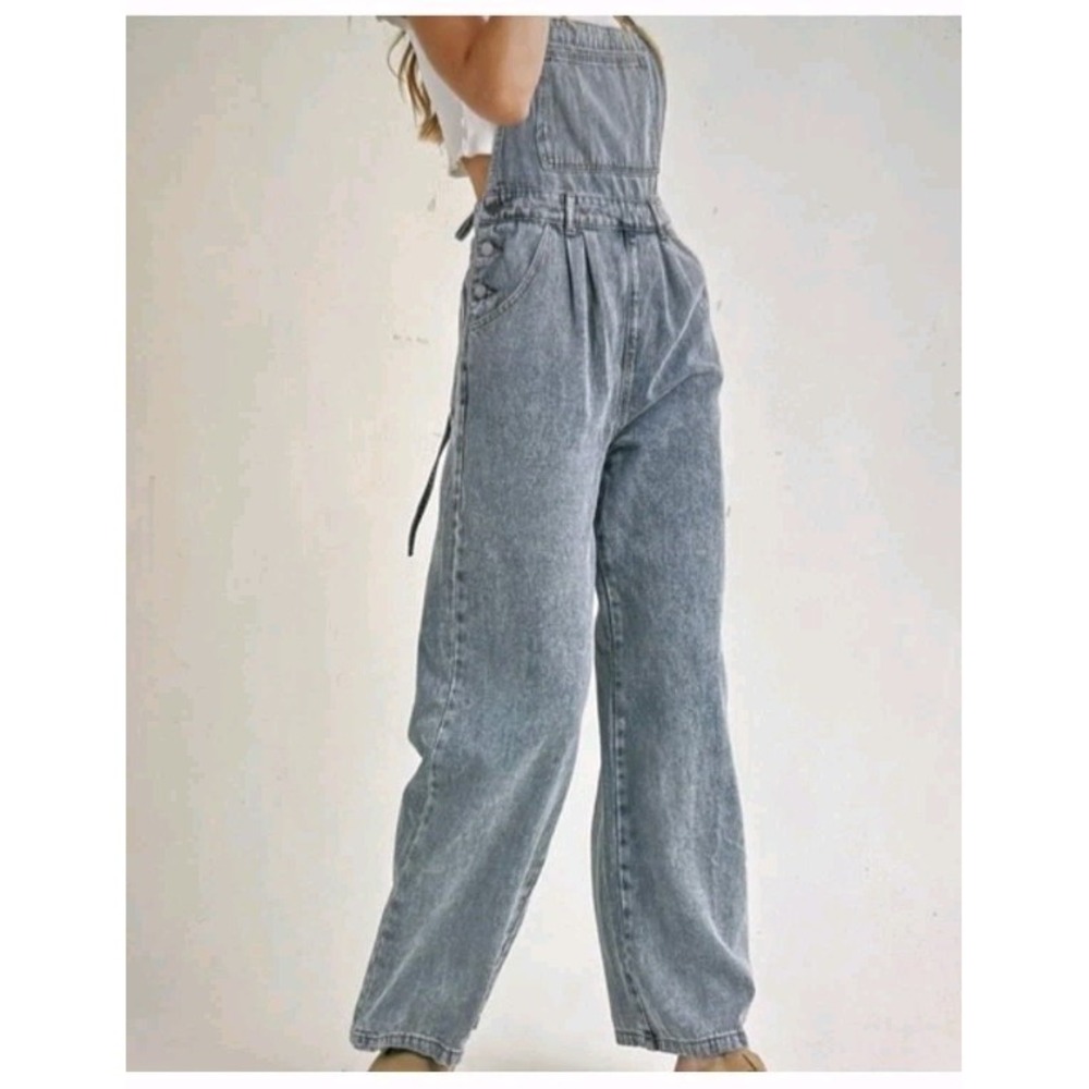 MABLE By Anthropologie Gretchen Denim Overalls Women's Size M
